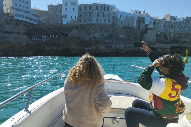 Boat trip to the Polignano a Mare caves - Cave Stops and Photo Moments: Grotta Palazzese, Bishop, Ardito, and Pigeons