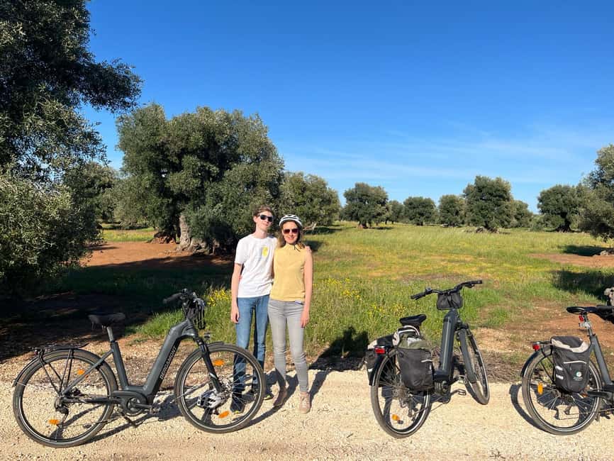 E-bike tour from Monopoli to the rocky village of St. Andrew - E-bike comfort and costs: bring your own or pay locally