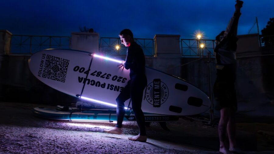 LUZ Sunset in SUP with Aperitif and light show - A glowing SUP sunset off Monopoli (and why it works)