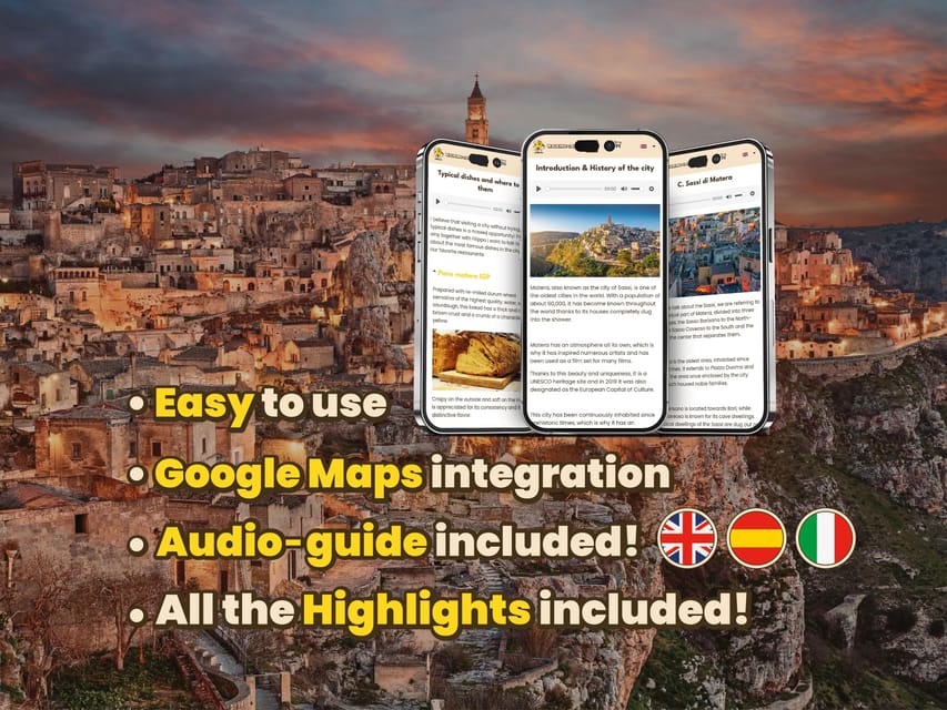 Matera: Digital guide made with a Local guide for your tour - Key things worth knowing before you go