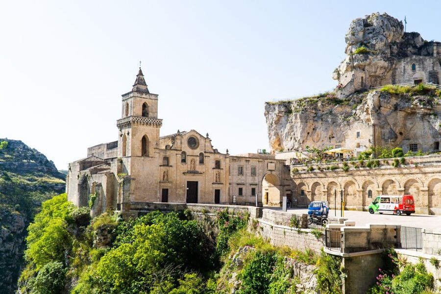 Matera: Open Top Bus Tour with Entrance to Casa Grotta - Final stop at Piazza San Pietro Caveoso—and Matera at night