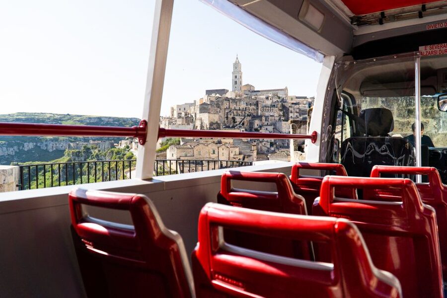 Matera: Open Top Bus Tour with Entrance to Casa Grotta - The quick viewpoint walk at Piazzetta Pascoli