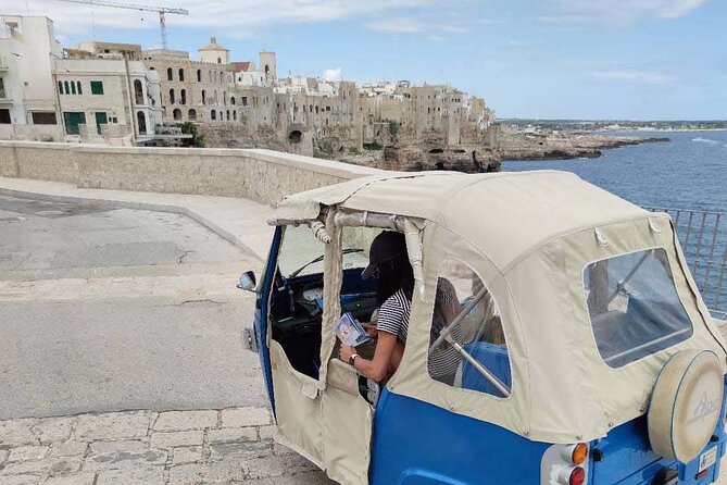 Tour of Polignano a Mare in Ape Calessino - Cala Port’Alga: the stone door and quick coastal wow